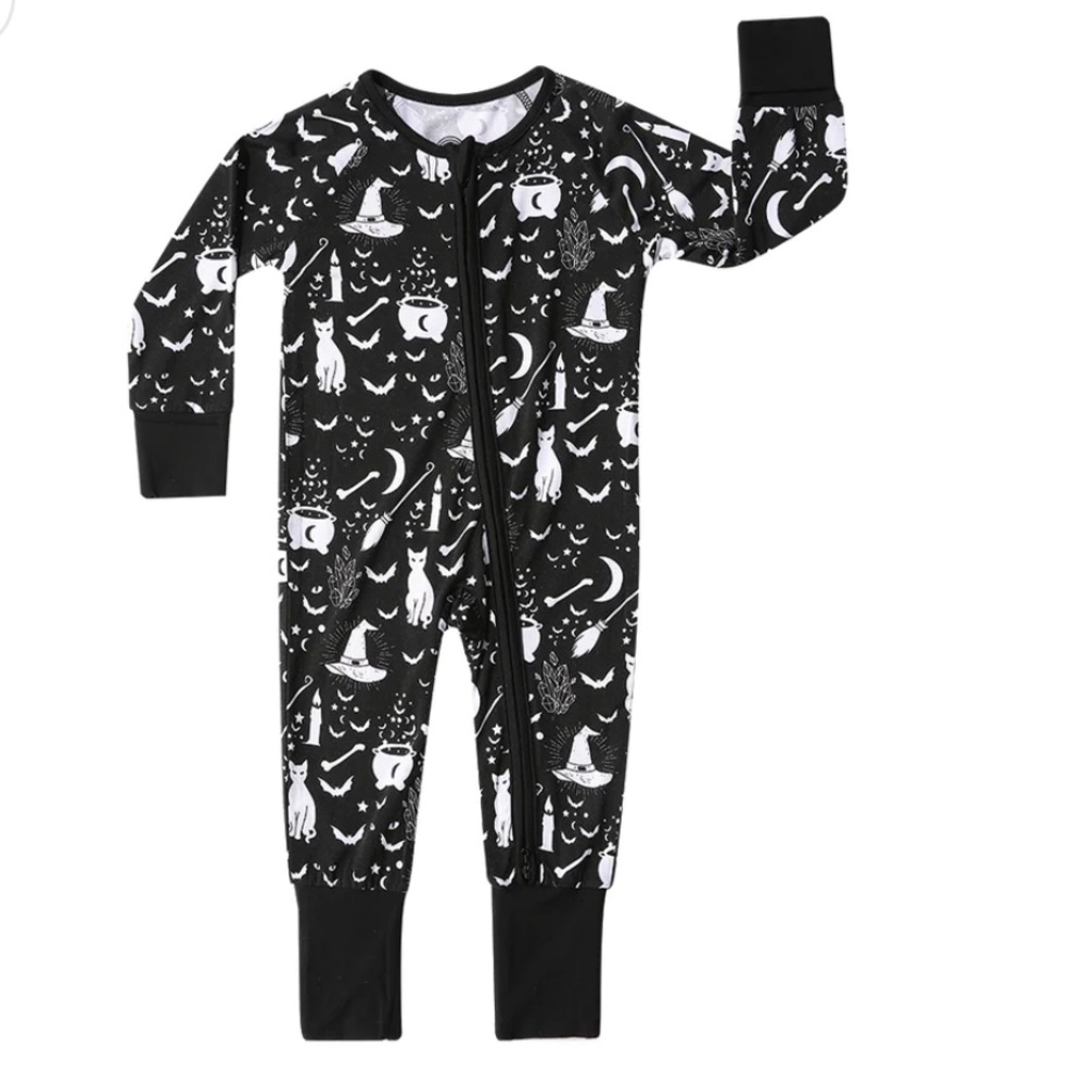 Hocus Pocus Halloween Bamboo Convertible Footie Pajamas